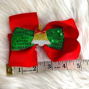 Girls kids child Holiday Christmas Hair Bow Hair accessory